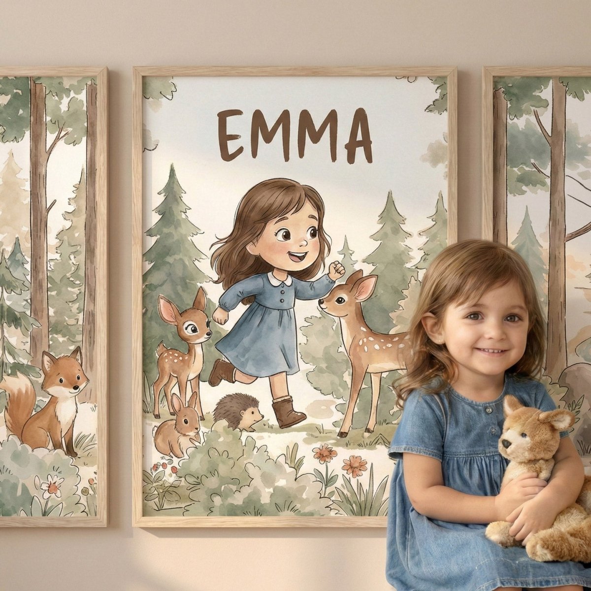 Little Woodland – Custom Poster Set - Tiny Lines