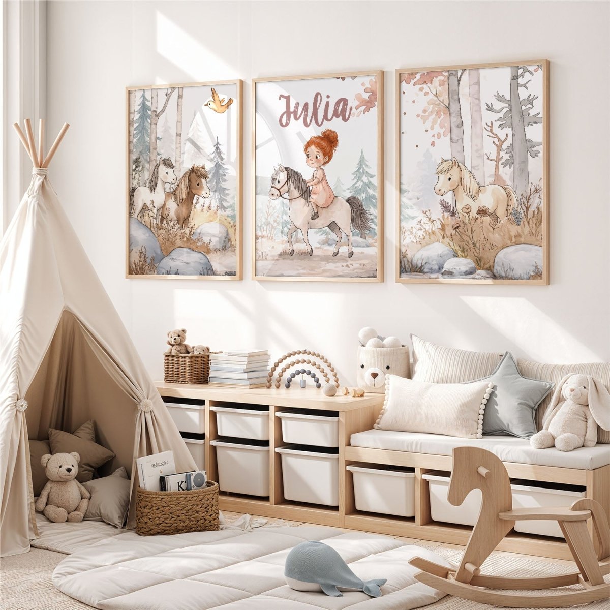 Magic Ponies – Zestaw Personalizowanych Plakatów - Tiny Lines