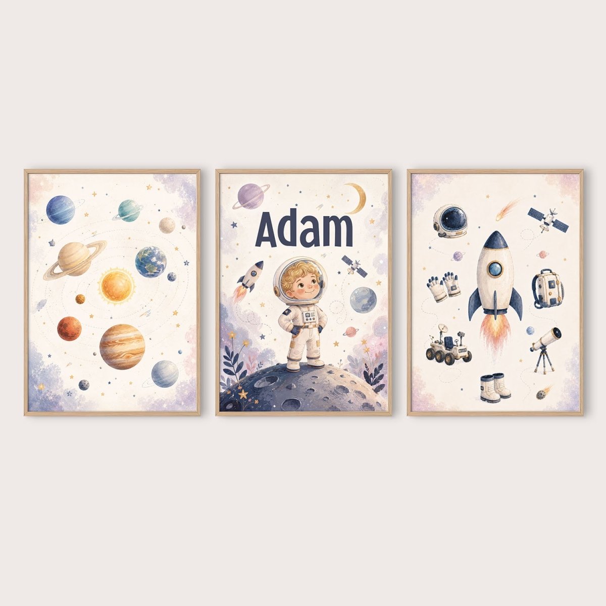 Astro – Zestaw Personalizowanych Plakatów - Tiny Lines